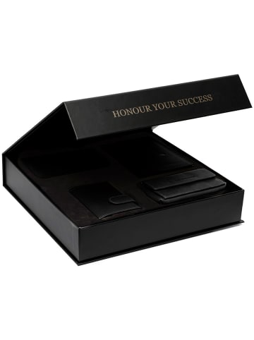 The Chesterfield Brand Kreditkartenetui 4-teiliges Geschenkset Leder 7 cm in schwarz