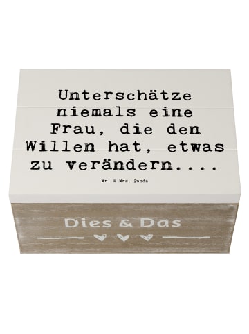 Mr. & Mrs. Panda Geschenkbox Spruch Hoffnung Veränderung mit Spruch in Weiß