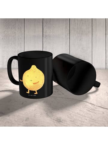 Mr. & Mrs. Panda Becher Beste Freunde Zitrone ohne Spruch in Schwarz