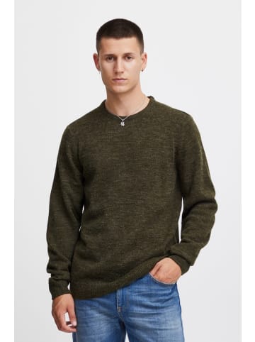 BLEND Strickpullover BHPullover 20716804  Basic Strickpullover mit Logo-Label in oliv