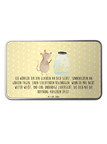 Mr. & Mrs. Panda Keksdose Maus Sterne mit Spruch in Gelb Pastell