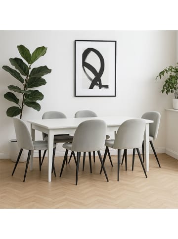 ebuy24 Essgruppe Venedig (7-teilig) Grau 95 x 276 cm