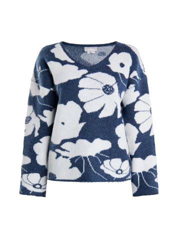 Usha Damen Strickpullover in Marine Weiss