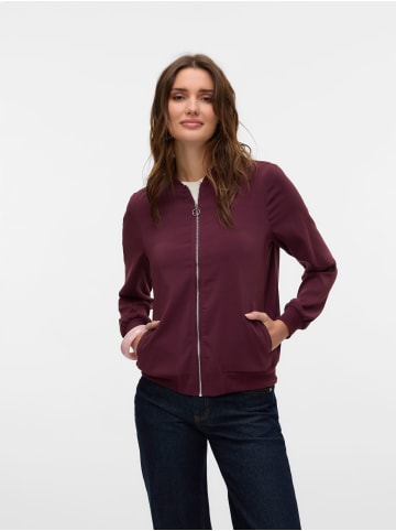 Vero Moda Leichte Bomber Jacke für Alltagslook Dünner Blouson in Weinrot
