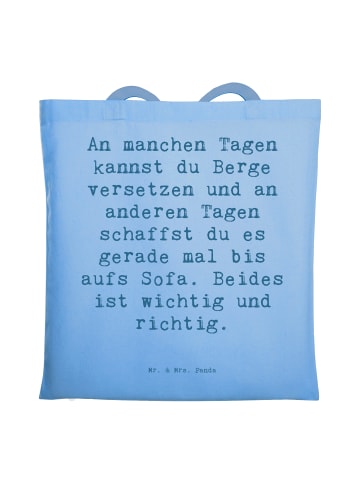 Mr. & Mrs. Panda Einkaufstasche Spruch Hoffnung und Ruhe mit Spruch in Sky Blue