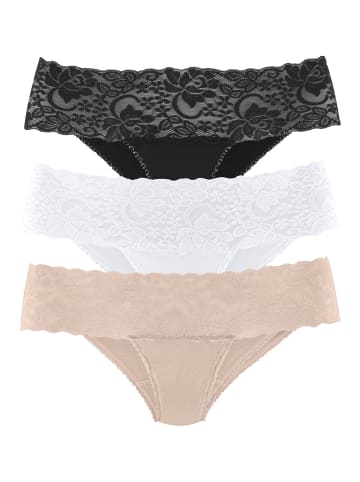 Vivance Brasilslip in beige, weiß, schwarz