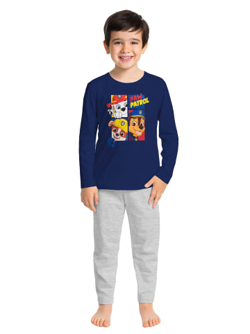 Paw Patrol Paw Patrol Schlafanzug Pyjama Set Langarm Oberteil mit Hose in blau
