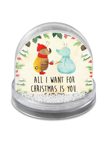 Mr. & Mrs. Panda Weihnachts Schneekugel Nachtfalter Schneemann m... in Naturpapier