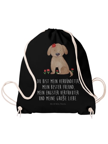 Mr. & Mrs. Panda Sportbeutel Hund Dame mit Spruch in Schwarz
