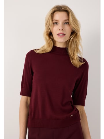 More & More feiner, zeitloser Halbarmpullover in pomegranate red