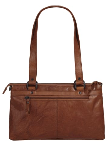 SPIKES & SPARROW Handtasche echt Leder in cognac