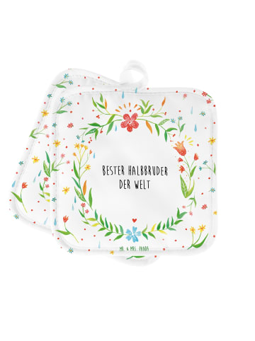 Mr. & Mrs. Panda Topflappen Halbbruder mit Spruch in Keine Angabe