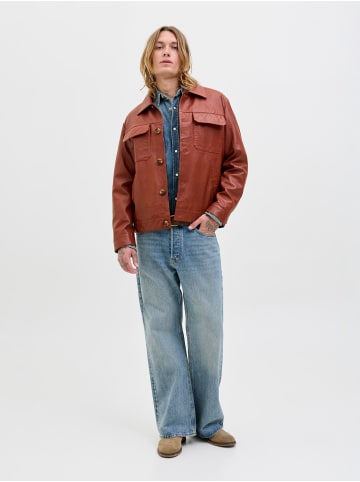 Jack & Jones Lederjacke in Arabian Spice