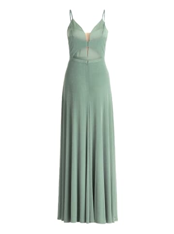 Vera Mont Abendkleid mit Lurexfaden in Green/Silver