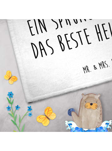 Mr. & Mrs. Panda Handtuch Sommermeerheilkraft mit Spruch in Weiß