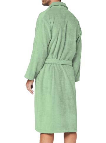 normani Herren Premium Bademantel Basic in Hellgrün