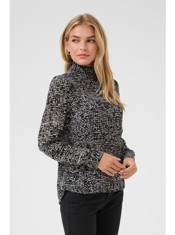 Kaffe Bluse langarm KAamber Regular fit in Black/Turtledove Graphic Dot
