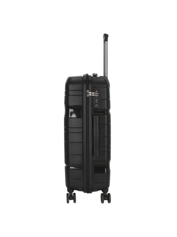 Check.In Memphis - 4-Rollen-Trolley 67 cm (blau) in schwarz