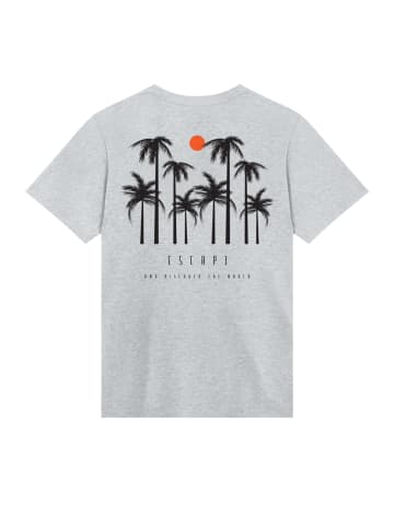 F4NT4STIC T-Shirt Escape Discover the World Palm Trees in grau meliert