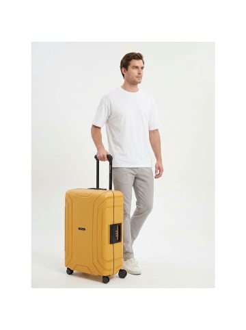 Redolz Essentials 15 4-Rollen Trolley 65 cm mit Dreipunkt-Verschluss in dark yellow