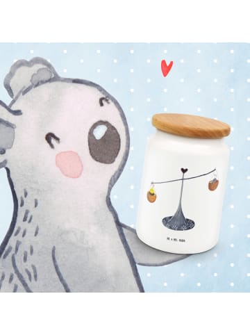 Mr. & Mrs. Panda Frischhaltedose Sternzeichen Waage ohne Spruch in Weiß