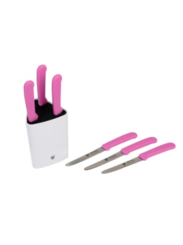 GRÄWE Universal-Messerblock mit Brötchenmessern in pink