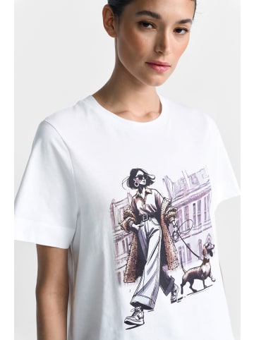 Rich & Royal T-Shirt in weiß braun