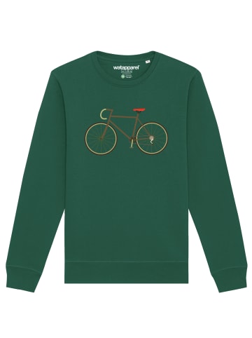 wat? Apparel Sweatshirt Fahrrad in Bottle Green