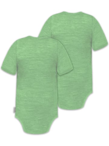 Normani Outdoor Sports 2x Baby Merino Kurzarm Body in Grün