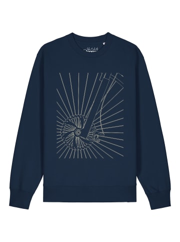 wat? Apparel Sweatshirt Fahrradspeichen in Dunkelblau