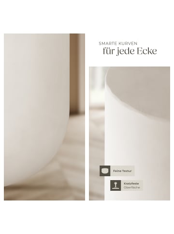 tectake Runder Couchtisch  Ronan  80 x 39,5 cm, weiß