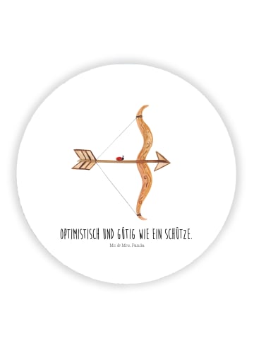Mr. & Mrs. Panda Pinnwand Magnet Sternzeichen Schütze mit Spruch in Weiß