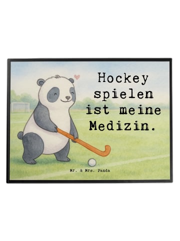 Mr. & Mrs. Panda Bastelunterlage Panda Hockey spielen Design mit... in Weiß
