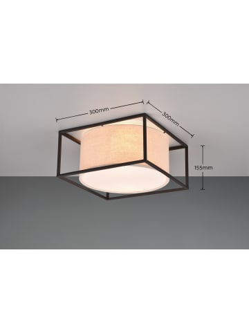 Trio Leuchten Deckenleuchte ROSS in schwarz matt