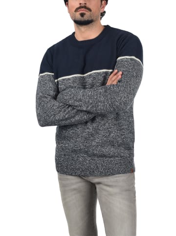 INDICODE Strickpullover IDLynn 35418MM Strickpulli aus Feinstrick in dunkelblau