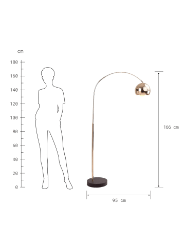 Butlers Stehleuchte Höhe 166cm ARC in Gold