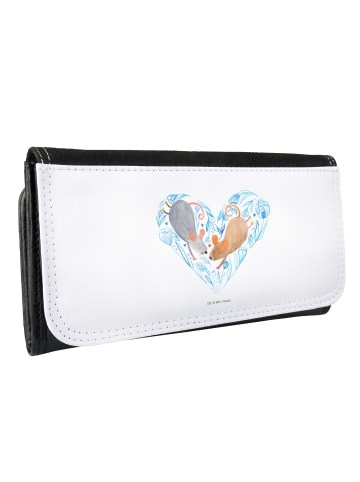 Mr. & Mrs. Panda Portemonnaie für Damen Mäuse Herz ohne Spruch in Weiß