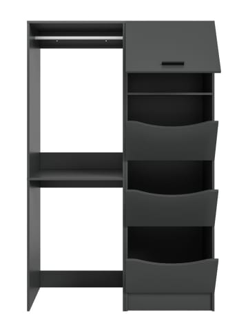 ebuy24 Waschmaschinenschrank Free (2-teilig) Anthrazit 126 x 68 cm