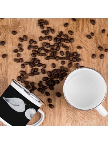 Mr. & Mrs. Panda Kaffeebecher Verlobungsfeier Abenteuer mit Spruch in Schwarz