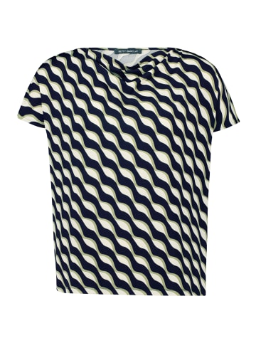 Betty Barclay Printshirt mit Wasserfallausschnitt in Dark Blue/Green
