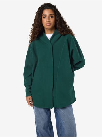 Noisy may Strickjacke mit Kapuze aus Teddyfleece in Grün-4