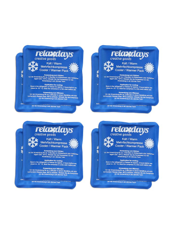 relaxdays 8 x Kühlpad in Blau
