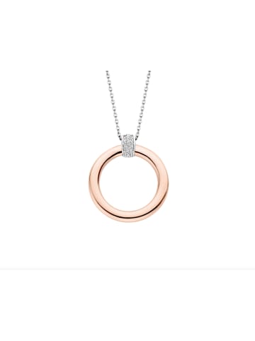 Ti Sento Milano Collier "rund mit Zirkonia rosévergoldet" in Roségold