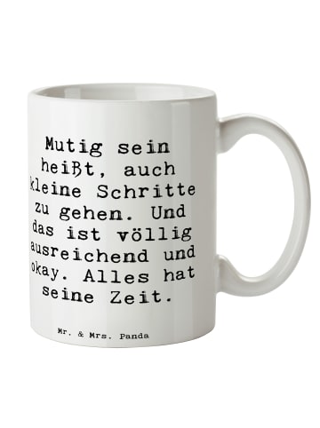 Mr. & Mrs. Panda Bürotasse Spruch Selbstvertrauen stärken mit Sp... in Weiß