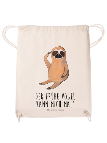 Mr. & Mrs. Panda Sportbeutel Faultier Vogel mit Spruch in Creme