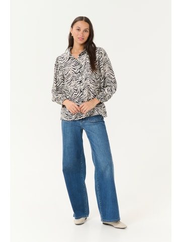 Kaffe Langarm - Hemd KAjodie Regular fit in Black Oyster/Moonstruck Animal