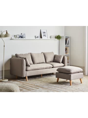 Beliani 3-Sitzer Sofa DALVIK in Braun - (W) 206 x (H) 85 x (L) 70 cm