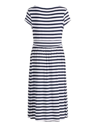 BETTY & CO Jerseykleid mit Streifen in Dunkelblau/Weiß