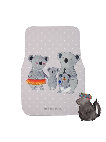 Mr. & Mrs. Panda Fahrer Autofußmatte Koala Familie ohne Spruch in Grau Pastell