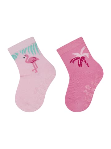 Sterntaler ABS Socken 2er-Pack Flamingo in rose
